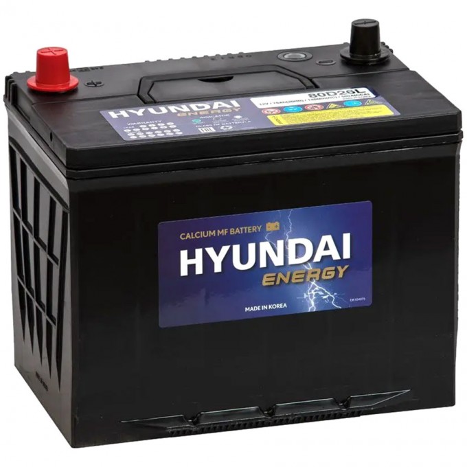 Автомобильный аккумулятор HYUNDAI 75 Ач обратная полярность D26L 730925600